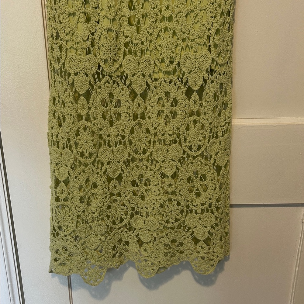 House of Harlow 1960 Light Green Crochet Maxi Dress - Picture 8 of 11